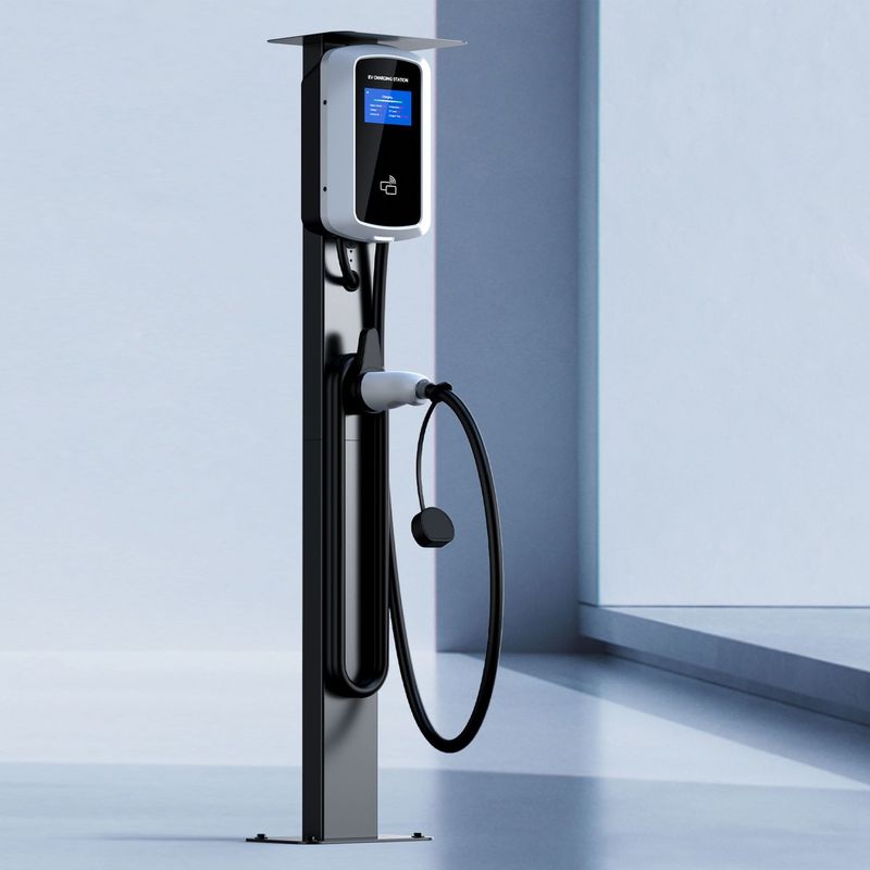 Ev için 32A 3 Fazlı Uygulama Kontrolü Bluetooth Duvara Monte EV Şarj İstasyonu