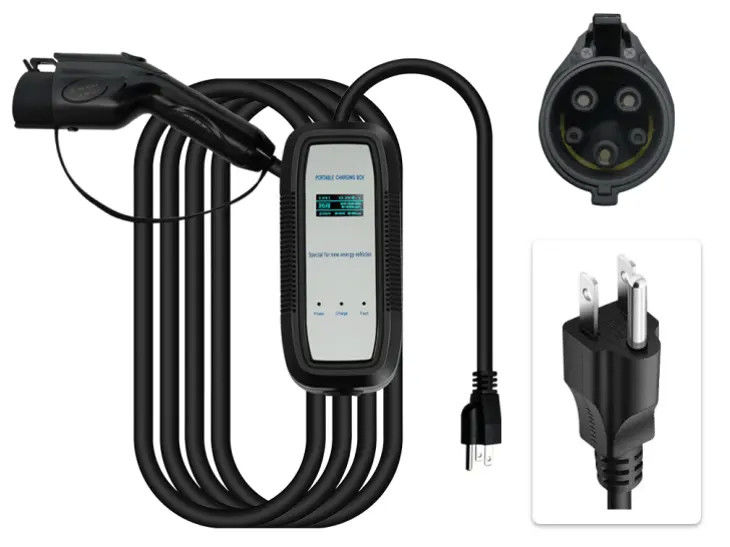 Yüksek Alev Geri Dayanıklı PC Yakıt EV Şarj Aracı Tip 1 AC Şarj Aracı OEM ODM