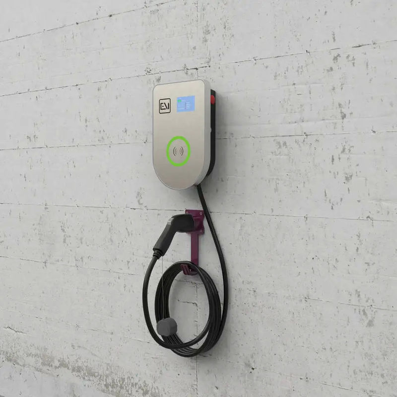 RFID Duvar Boksörü 7kw 32a Duvar Montajlı EV Şarj İstasyonu 5 Metre Kablo ile