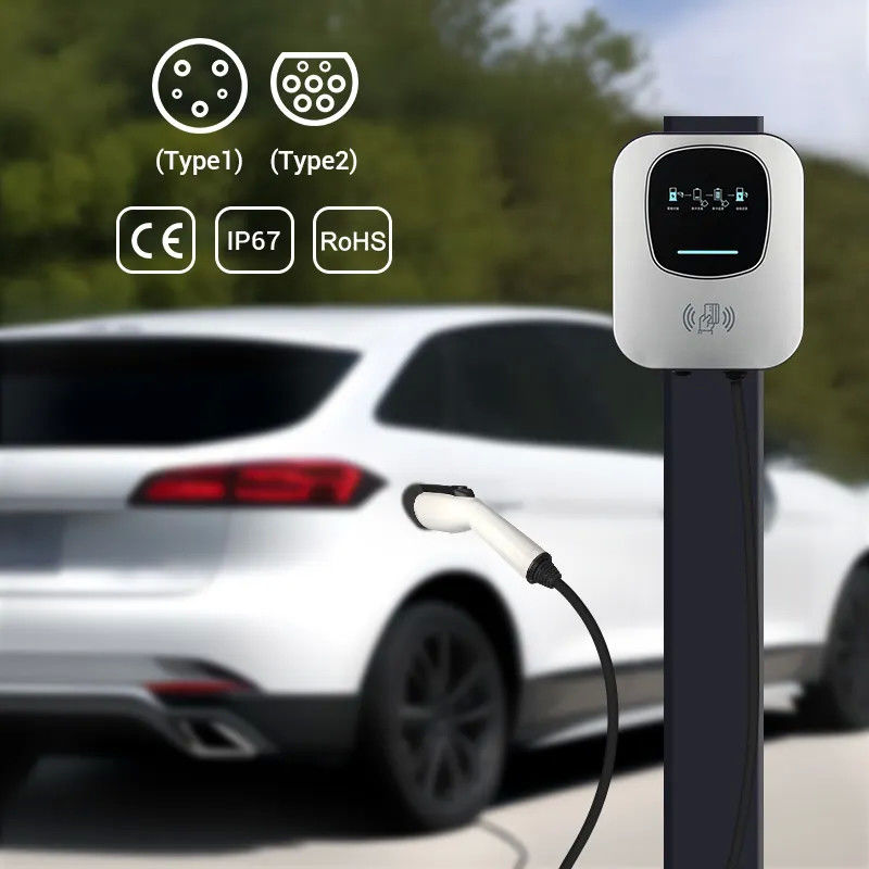 Renkleri özelleştir 11kw Hızlı Şarj Duvar Montajlı EV Şarj İstasyonu Ev İçin