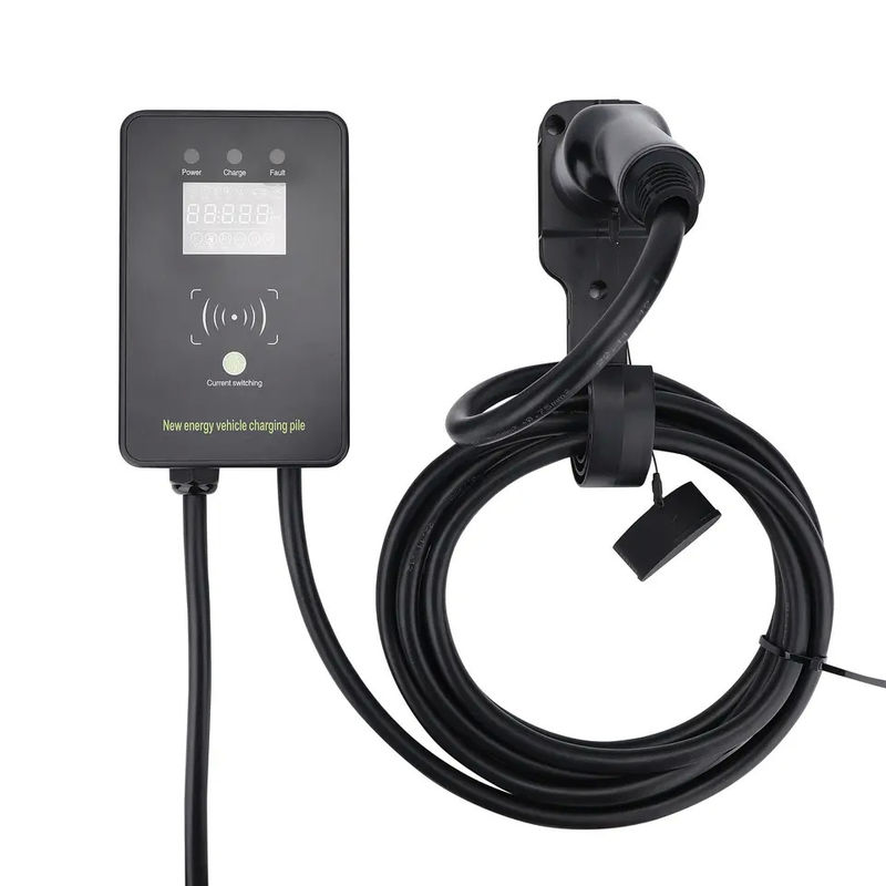 AC 220V Swiping Card 5 Gears LED Ekranlı Duvar Montajlı EV Şarj İstasyonu