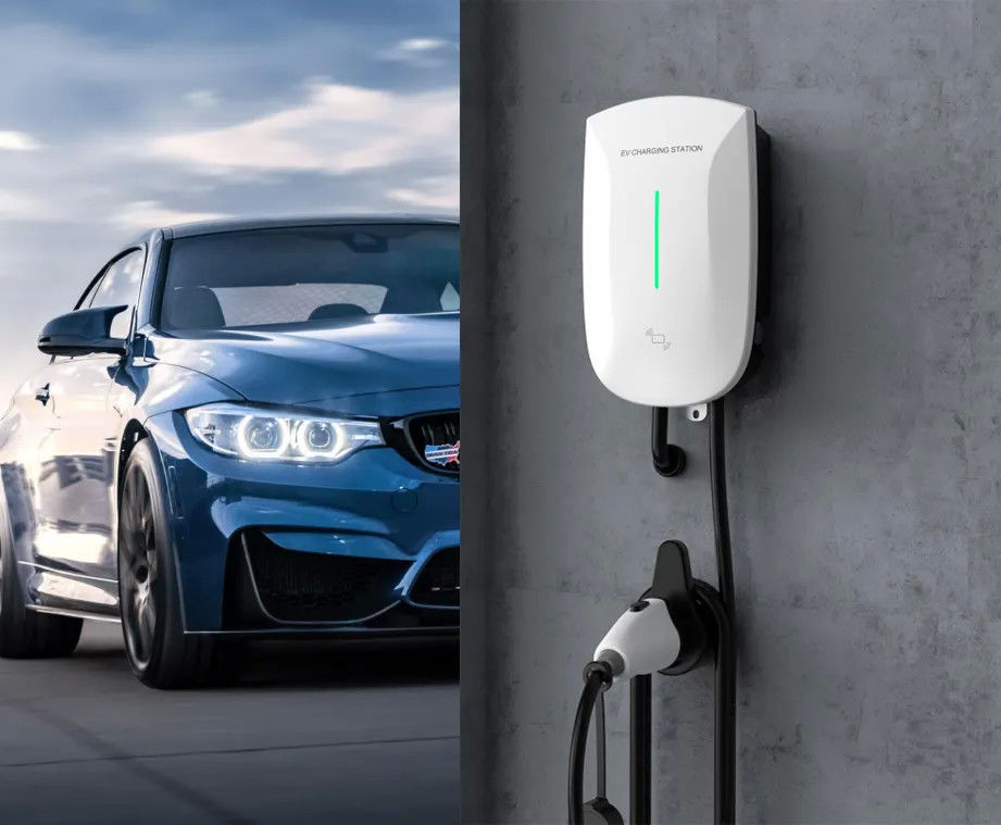 Amerikan Standartı 240V RFID Kart Kontrol Duvar Montajlı EV Şarj İstasyonu Ev İçin