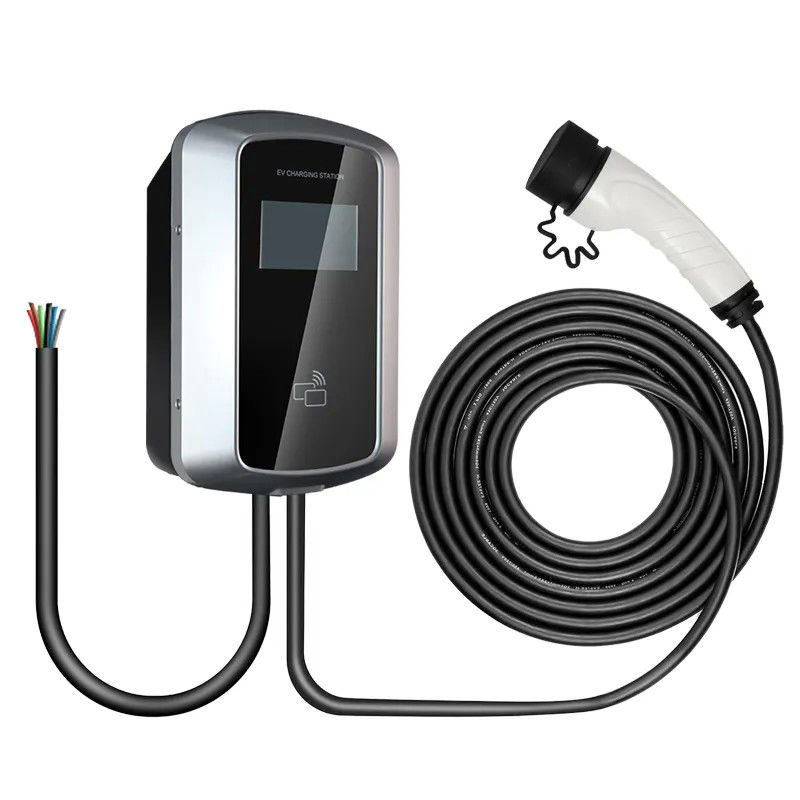 RFID Kartı WiFi Bluetooth Duvar Montajlı EV Şarj İstasyonu AC Araba Şarj cihazı 16A 380V