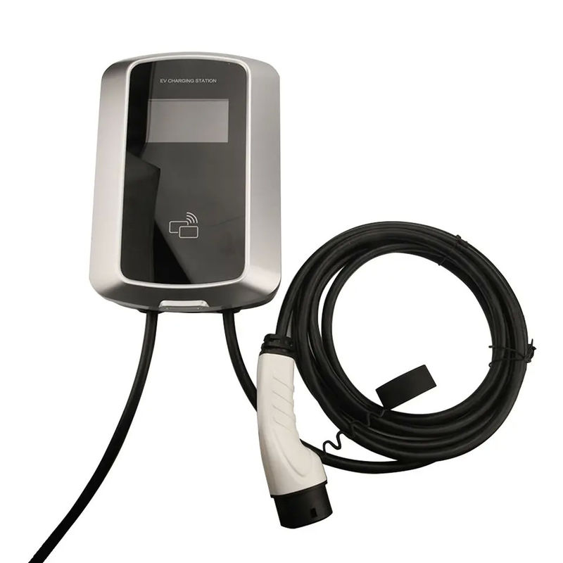 3 Fazlı LCD Ekran Ekranı Duvar Montajlı EV Şarj İstasyonu 7kw EV Şarj Noktası