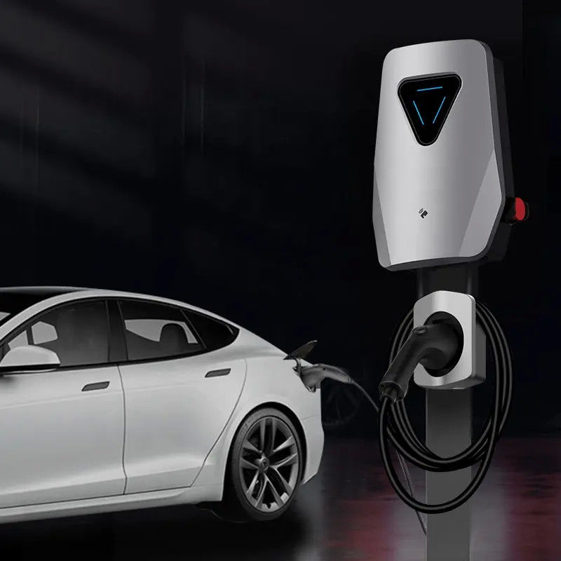 220V Hızlı Şarj Tek Silah Duvar EV Şarj cihazı 4,3 inç LED ekranla