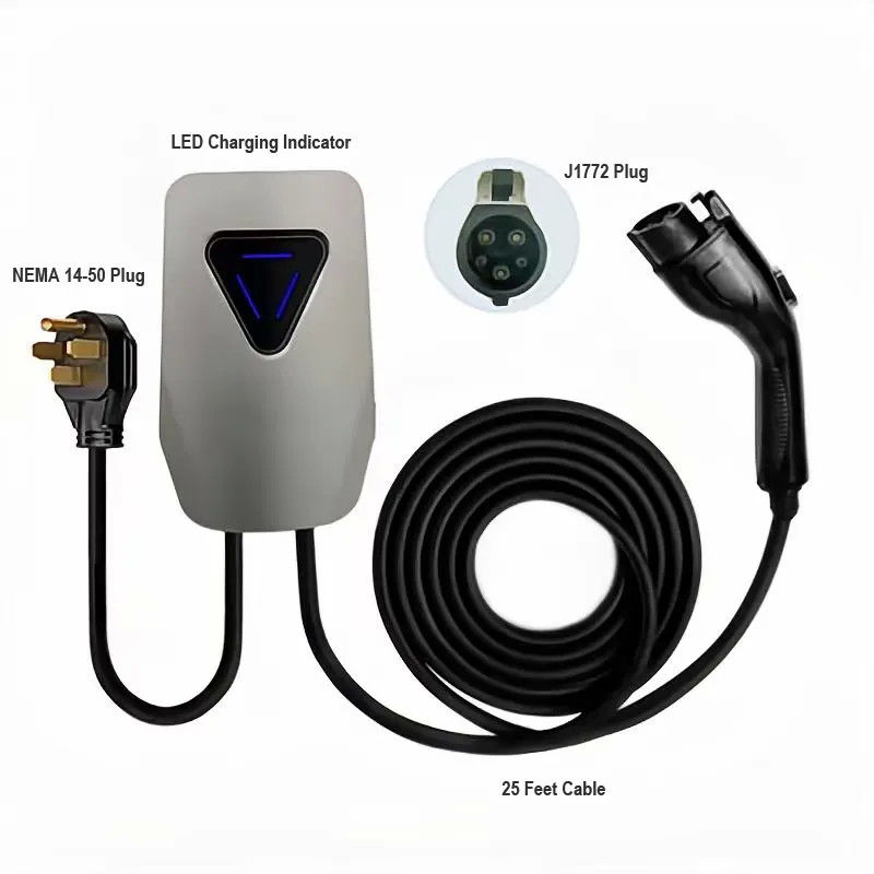 Amerikan Standart Tek Silahlı 32A Tipi 1 Duvar EV Şarj Aracı Tesla Ev Şarjı İçin