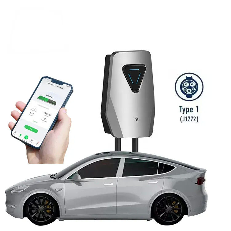 Amerikan Standart Tek Silahlı 32A Tipi 1 Duvar EV Şarj Aracı Tesla Ev Şarjı İçin