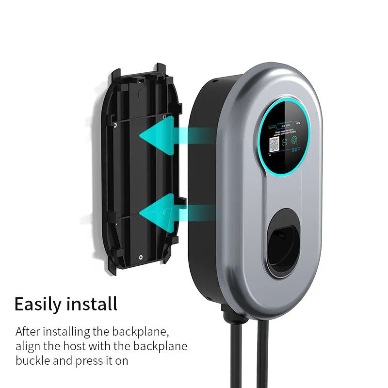 Hızlı Montaj Arka Panel Wifi Etkin Tip 1 EV Ev Şarj Cihazı, TPU Kablolu