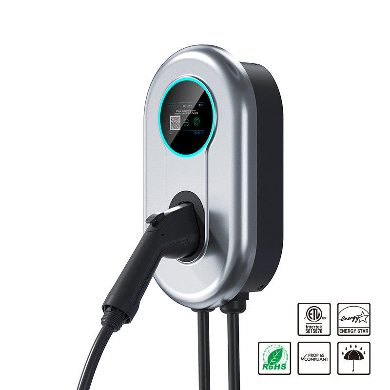 230V 400V dokunmatik düğme taşınabilir 2. Seviye Elektrikli araba şarj cihazı Duvar montu topraklama koruması