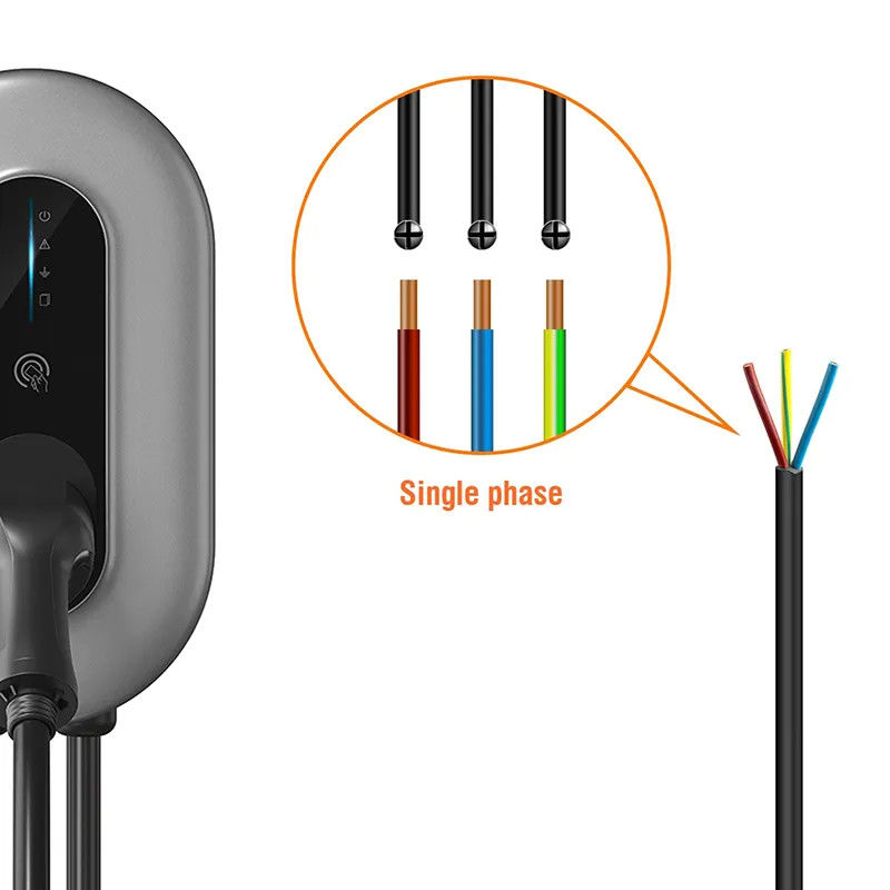 Wifi Bağlantılı IP65 Taşınabilir Tip 2 EV Şarj cihazı 5m Kablo ile