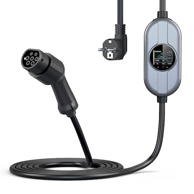 SAE J1772 Plug Portatif EV Şarj İstasyonu Modu 2 EV Şarj cihazı CE FCC