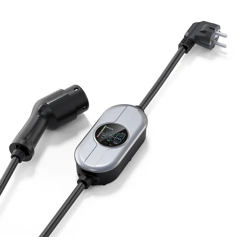 5m veya 7.4m Kablolu Taşınabilir EV Şarj İstasyonu EV Şarj cihazı 1 Fazlı AC 230V