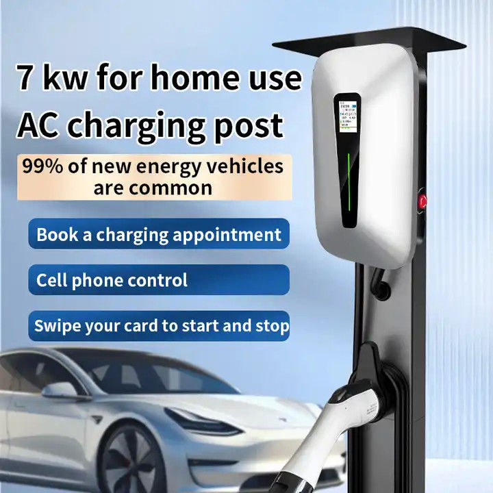 11kw Ev Swipe Kartı Tip 1 Tip 2 AC Duvar Kutusu Şarj Aracı 16A 32A