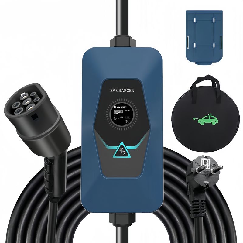 Tip 2 Ekran Ekranı 32A CE Sertifikalı Portatif AC EV Şarj Aracı
